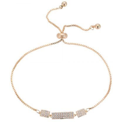 Delicate Women's Knitting Modeling Copper Bracelets - Gold
