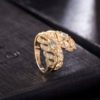 Fashion Micro-inlaid with Fine-shaped Zircon Ring - Gold - Image 2