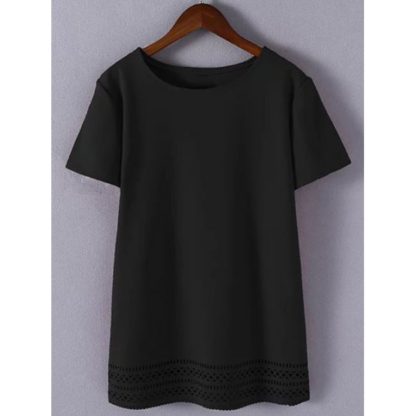 Plus Size Sweet Hollow Out T-Shirt