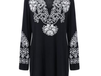 Plus Size Printed Longline Tee