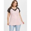 Caged Plus Size Butterfly T-shirt - Light Pink - Image 5