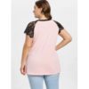 Caged Plus Size Butterfly T-shirt - Light Pink - Image 3