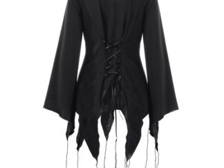 Plus Size Flare Sleeve Handkerchief Top - Black