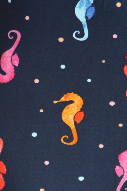 Cute Seahorse Plus Size Leggings - 3X-5X - Image 2