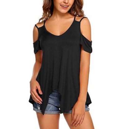 Off Shoulder Casual T-Shirts Pullover Sexy Tee