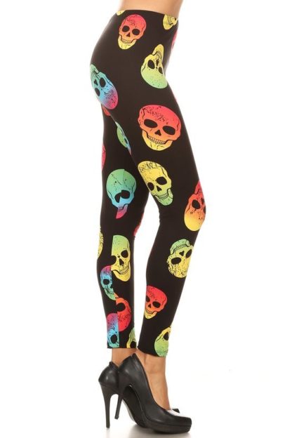 Chroma Skull Plus Size Leggings 1X-2X