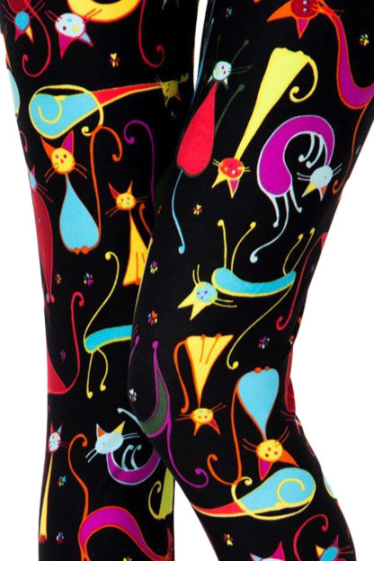 Cosmopolitan Cat Plus Size Leggings - 3X-5X