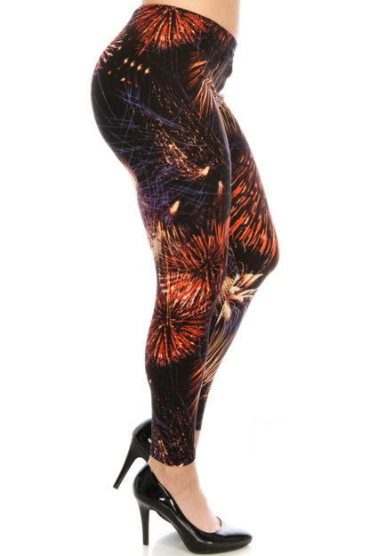 Plus Size Fireworks Leggings - Image 2