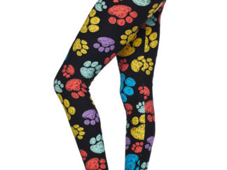 Summer Paw Print Plus Size Leggings 1X-2X
