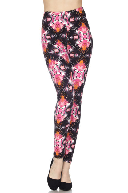 Fuchsia Shangri-La Plus Size Leggings - Image 3