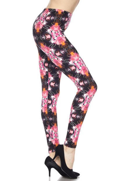 Fuchsia Shangri-La Plus Size Leggings - Image 2