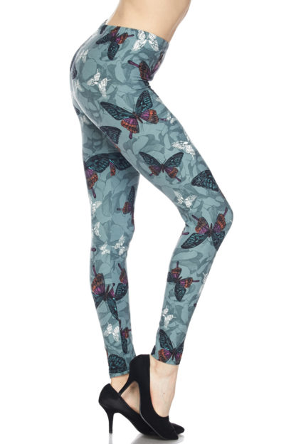 Butterfly Plus Size Leggings 1X-2X - Image 2