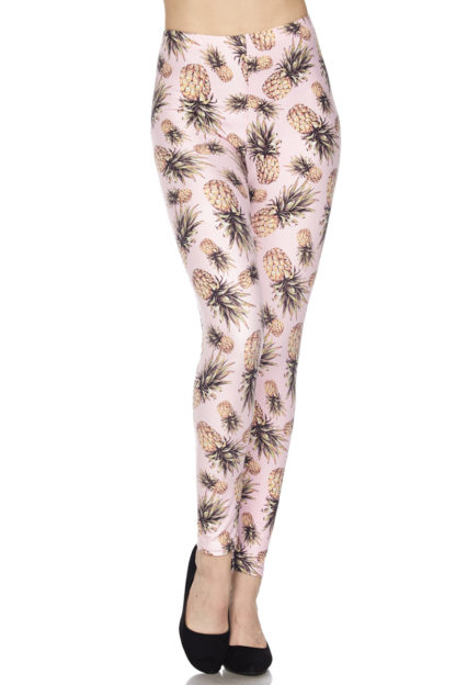 Pink Pineapple Plus Size Leggings 1X-2X - Image 3