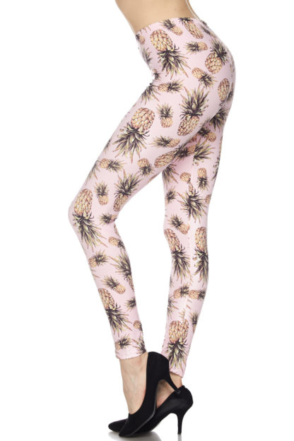 Pink Pineapple Plus Size Leggings 1X-2X