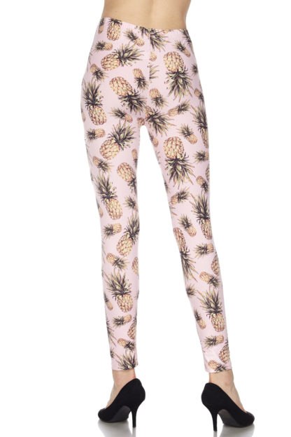 Pink Pineapple Plus Size Leggings 1X-2X - Image 4
