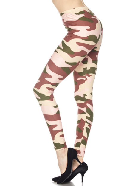 Neapolitan Camouflage Plus Size Leggings 1X-2X