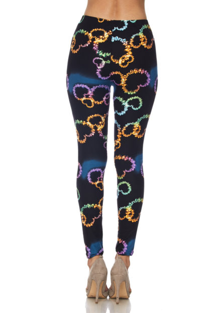 Blooming Neon Hearts Plus Size Leggings - 3X-5X - Image 3