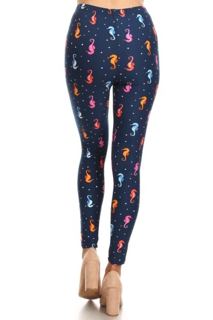 Cute Seahorse Plus Size Leggings - Image 3