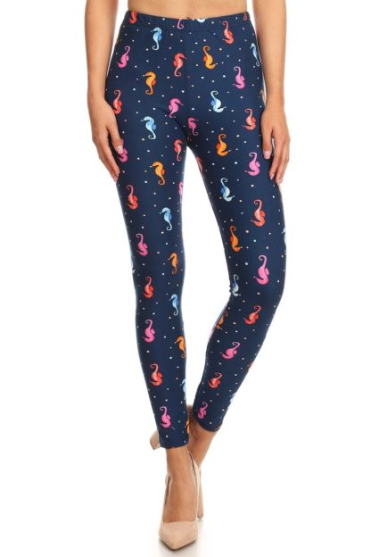 Cute Seahorse Plus Size Leggings