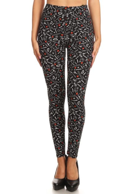 College Student Plus Size Leggings - 1X-2X