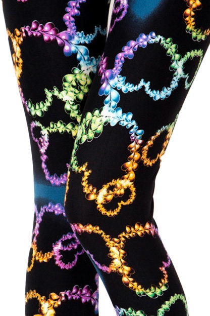 Blooming Neon Hearts Plus Size Leggings - 3X-5X