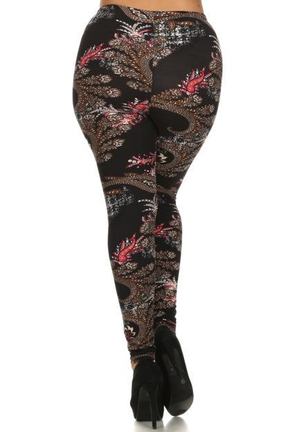DAinty Floral Bloom Plus Size Leggings - Image 4