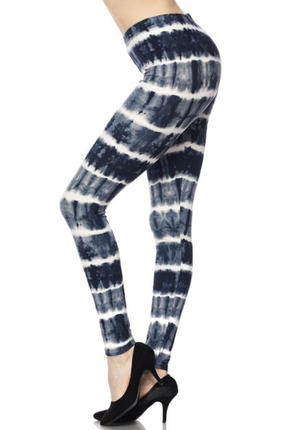 Summer Wrap Tie Dye Plus Size Leggings 1X-2X - Image 3
