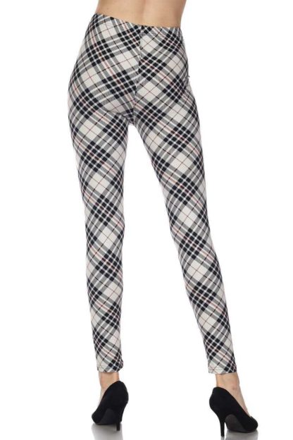 Contour Angled Plaid Plus Size Leggings - 3X-5X - Image 4