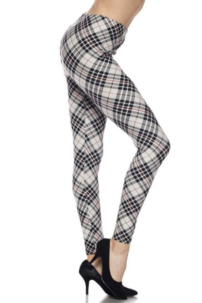 Contour Angled Plaid Plus Size Leggings - 3X-5X - Image 2