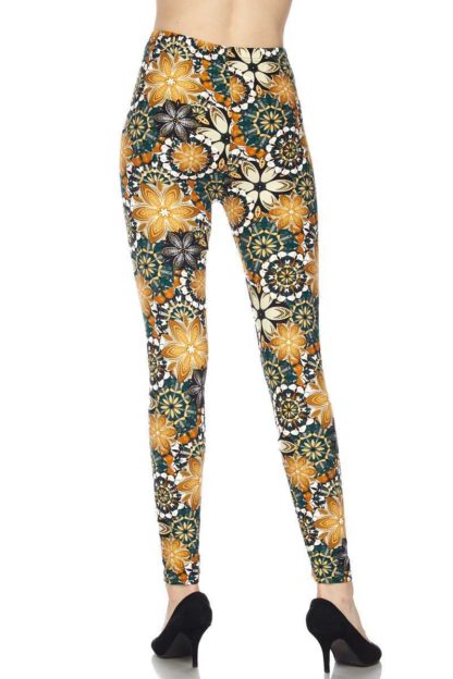 Sunburst Mandala Leggings Plus Size 1X-2X - Image 4