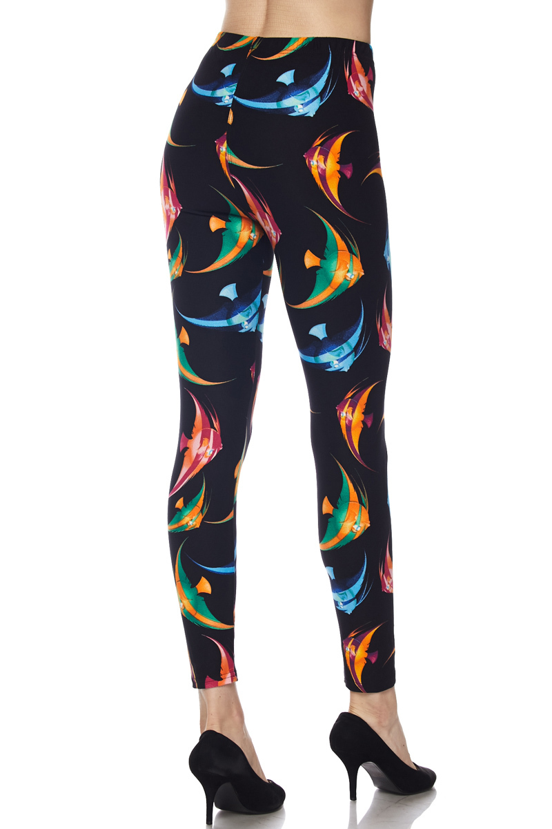 Gorgeous Angel Fish Plus Size Leggings - 3X-5X - Image 3