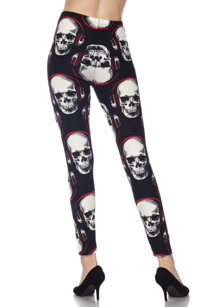 Headphone Skull Plus Size Leggings - 3X-5X - Image 4