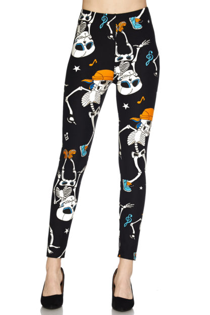 Dancing Skeletons Plus Size Leggings - 1X-2X - Image 3