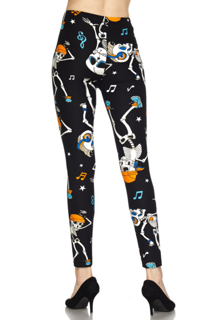 Dancing Skeletons Plus Size Leggings - 1X-2X - Image 4