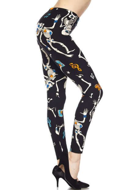 Dancing Skeletons Plus Size Leggings - 1X-2X - Image 2