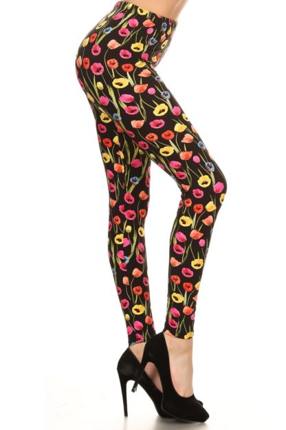 Blooming Rainbow Floral Plus Size Leggings - Image 4