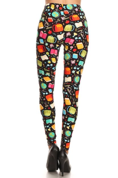 Colorful Student Plus Size Leggings 1X-2X - Image 4