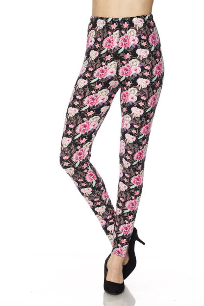Radiant Pink Rose Leggings 1X-2X