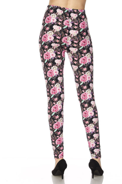 Radiant Pink Rose Leggings 1X-2X - Image 4