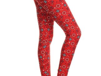 Plus colorful Anchor Compass Pattern Printed Leggings