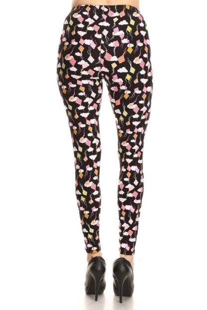 Plus Balloon Kite Pattern Printed Leggings - Image 2