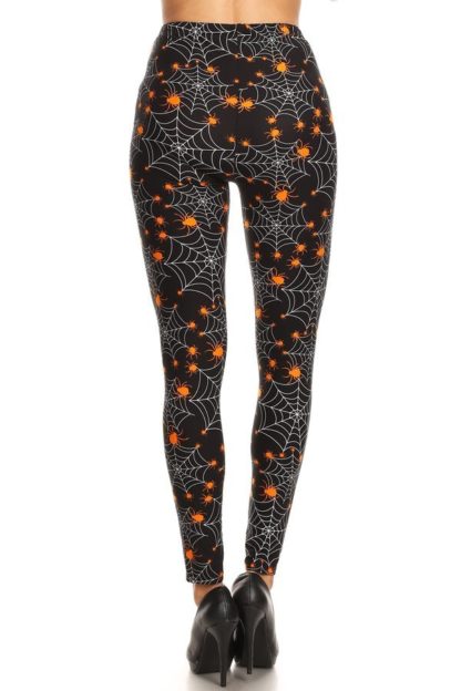 Spider Web Halloween Plus Size Leggings - 3X-5X - Image 3